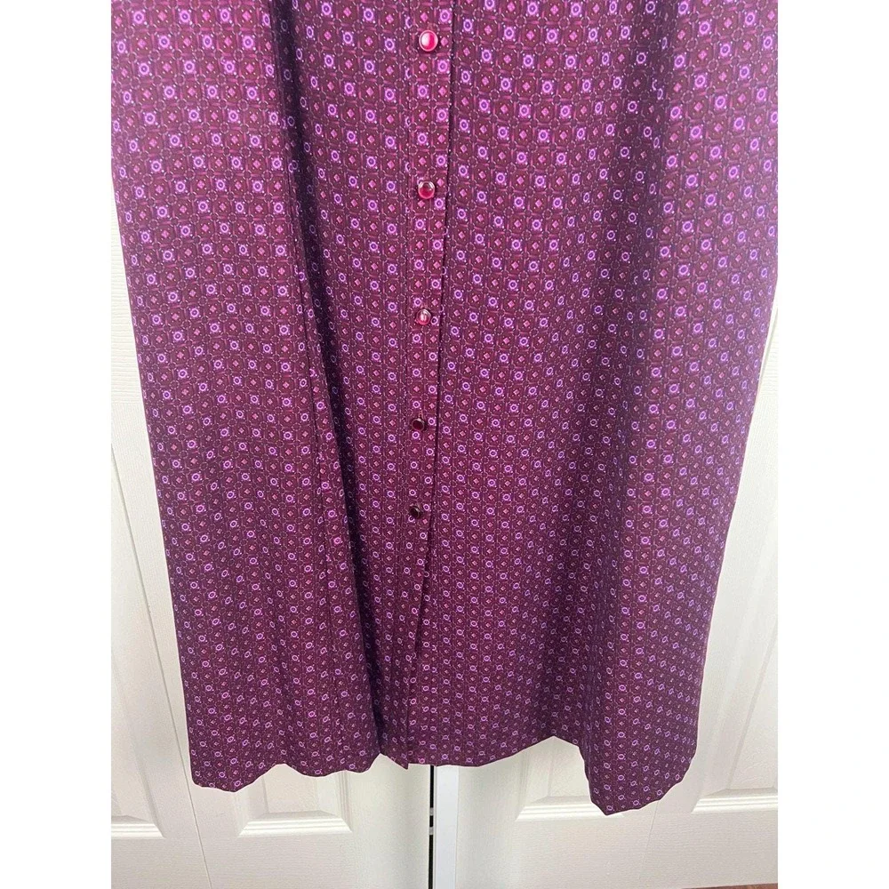 Danny & Nicole Purple Floral Maxi Dress Boho Cottagecore Retro Purple‎ Poly 12